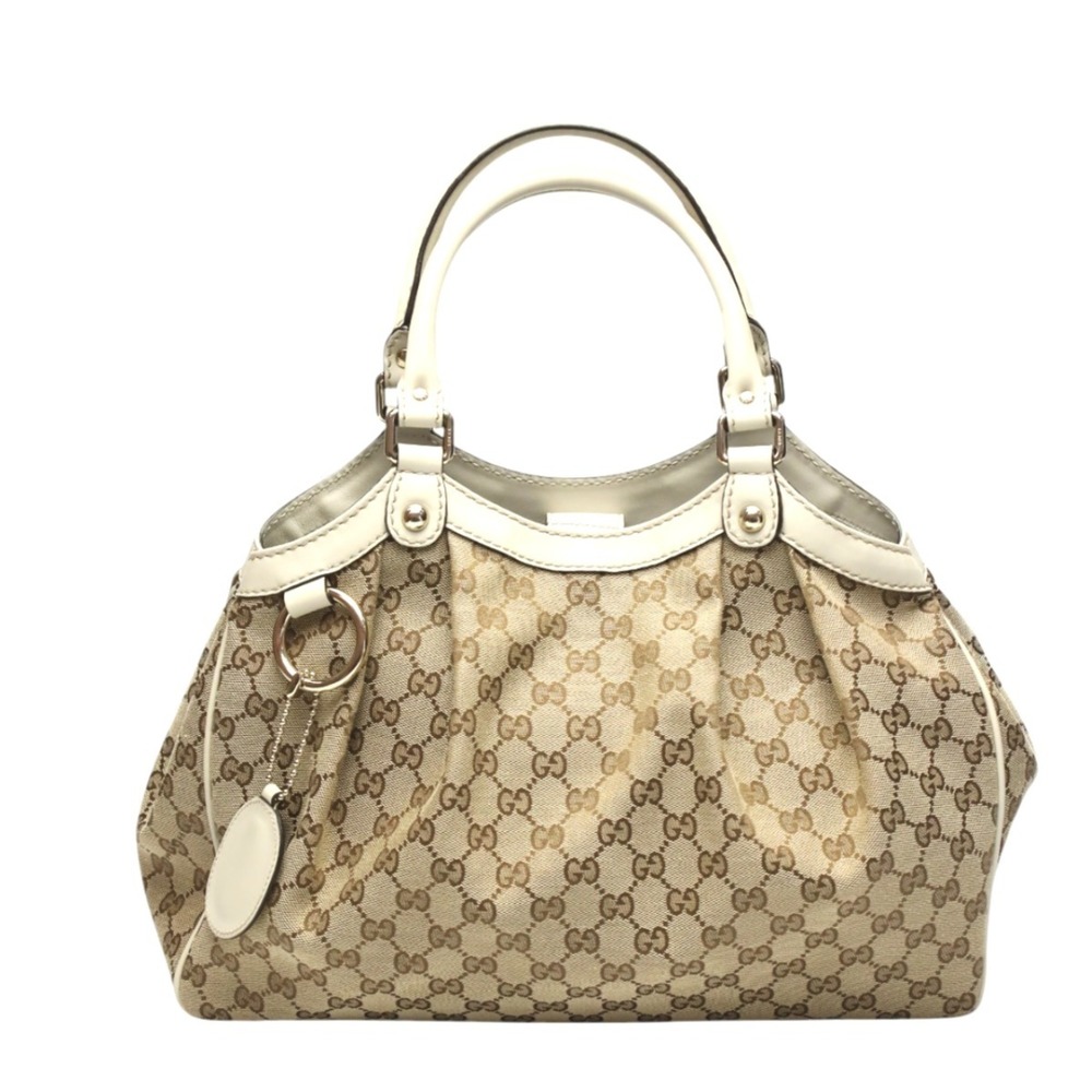 GUCCI Handbag GG Pattern Sukey Canvas 211944 Brown - Picture 1 of 10